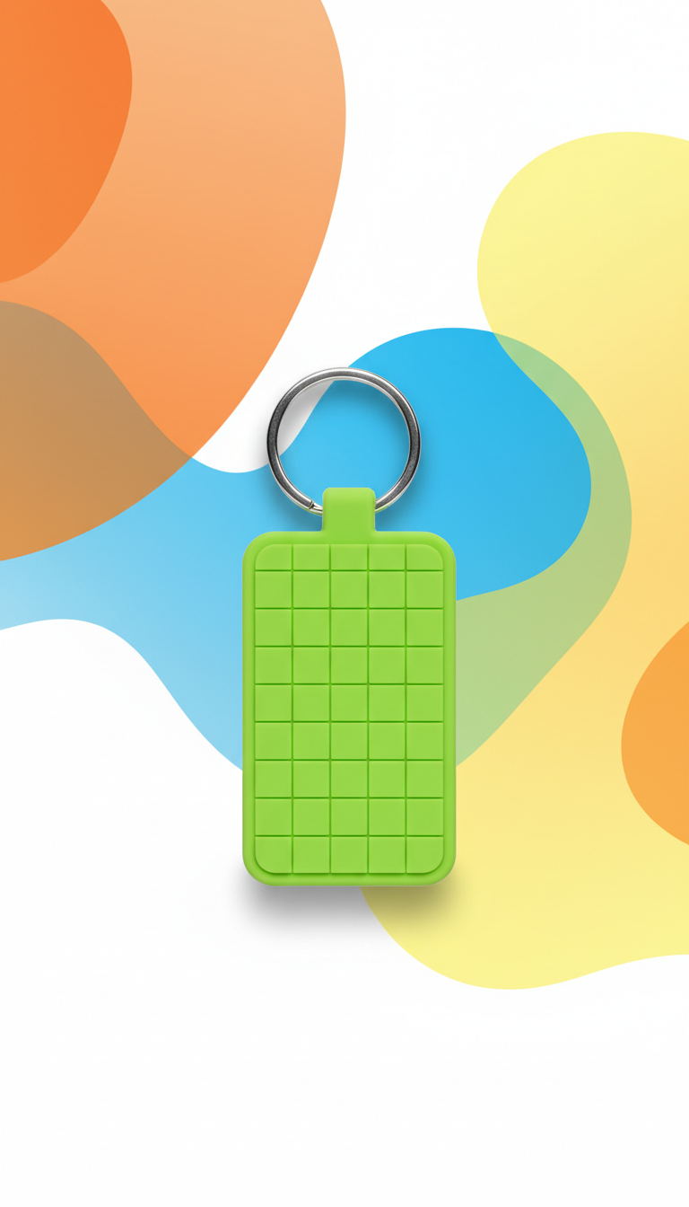 Lime Green Customizable Keychain