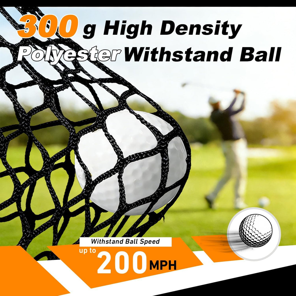 Golf Hitting Net for Backyard Driving 12X7Ft with Quiet Target | Portable Velvet Impact Equipment; Broad Catching Area; Suited to Chipping and Garage Swing Sessions Black