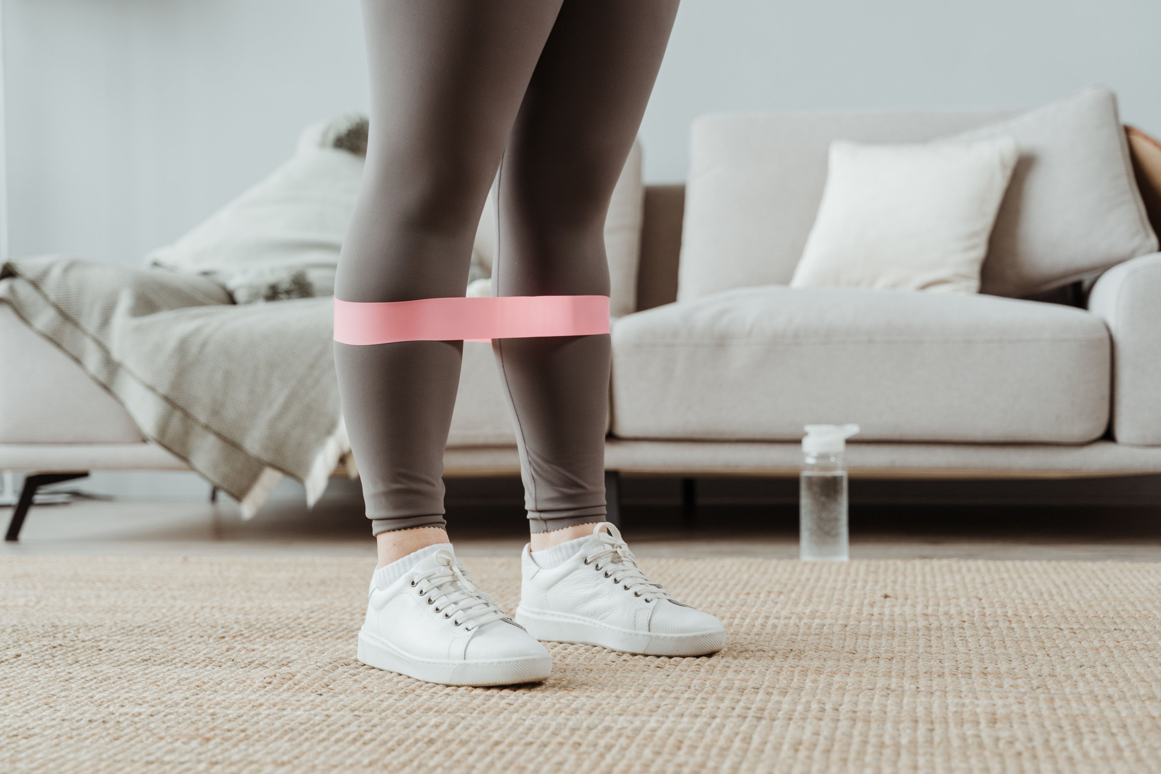 Ankle Resistance Band Set in use during leg exercise